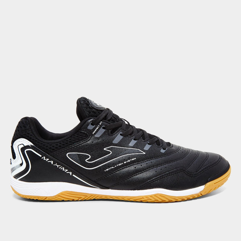 Chuteira Futsal Joma Maxima Unissex - Preto+Branco