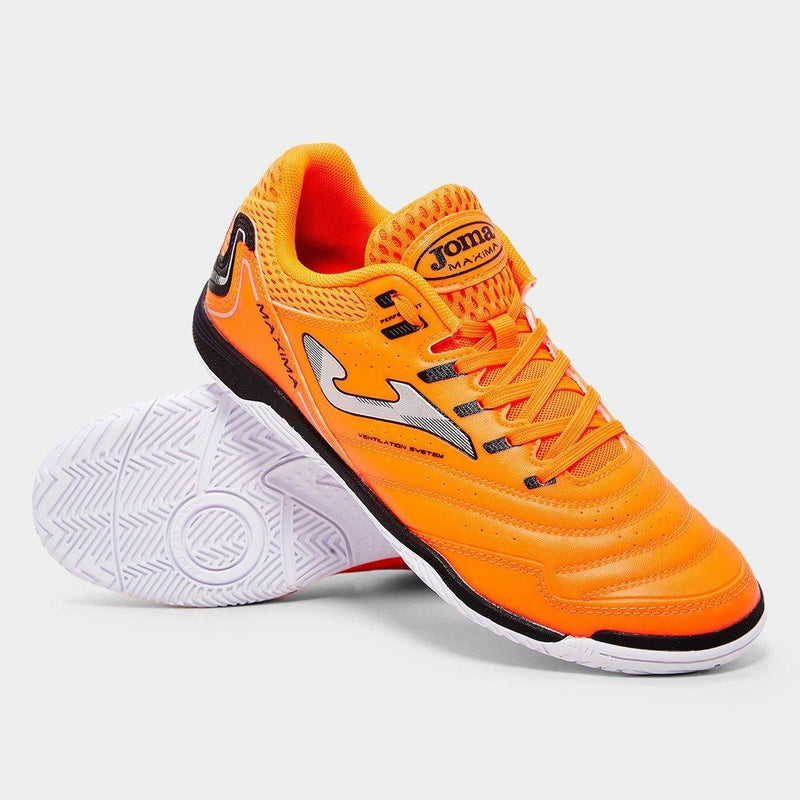 Chuteira Futsal Joma Maxima Unissex - Laranja+Preto