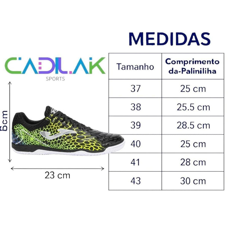 Chuteira Futsal Joma Maxima Unissex - Preto+verde
