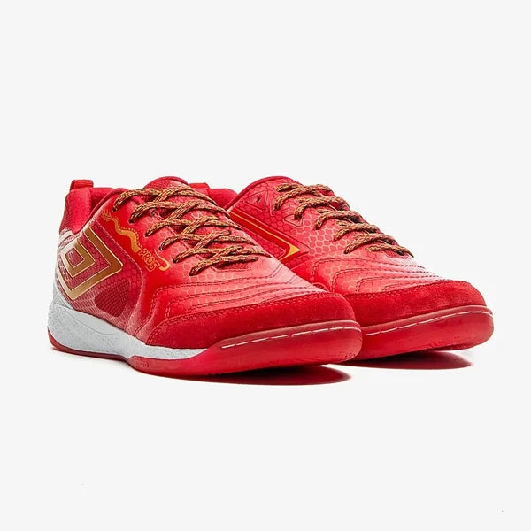 Chuteira Futsal Umbro Pro 5 Bump Dragon Year - Vermelha