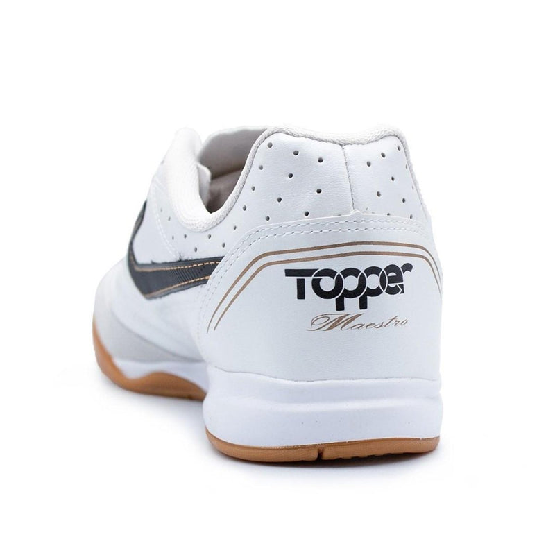 Chuteira Futsal Topper Maestro Td IV - Branco+Cinza