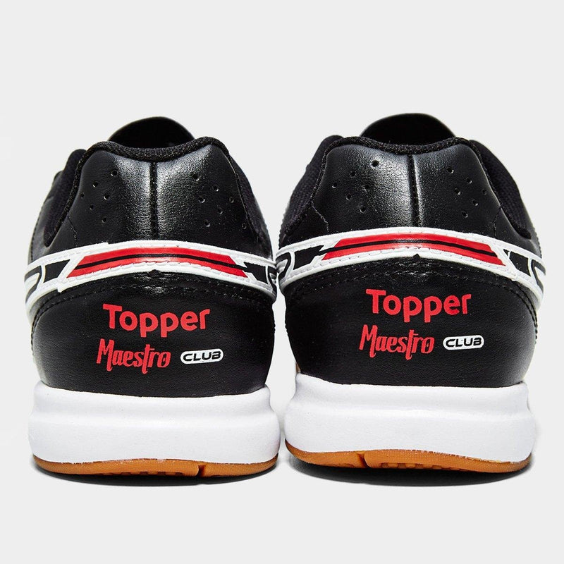 Chuteira Futsal Topper Maestro Club V Unissex - Preto+Vermelho
