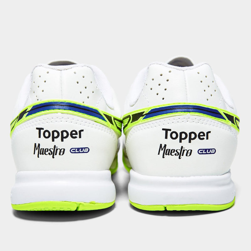 Chuteira Futsal Topper Maestro Club V Unissex - Branco+Verde