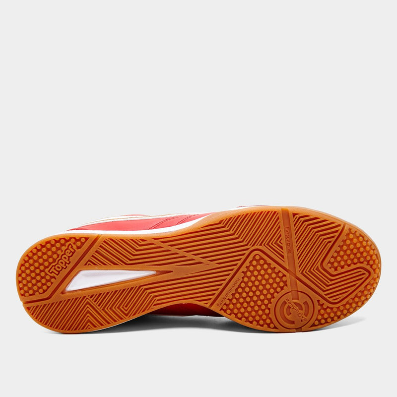 Chuteira Futsal Topper Maestro Club V Prisma Unissex - Vermelho+Branco
