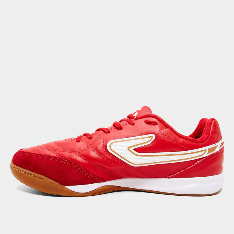 Chuteira Futsal Topper Maestro Club V Prisma Unissex - Vermelho+Branco